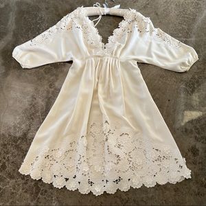 BCBG Max Azria Runway cream silk dress, sz XXS